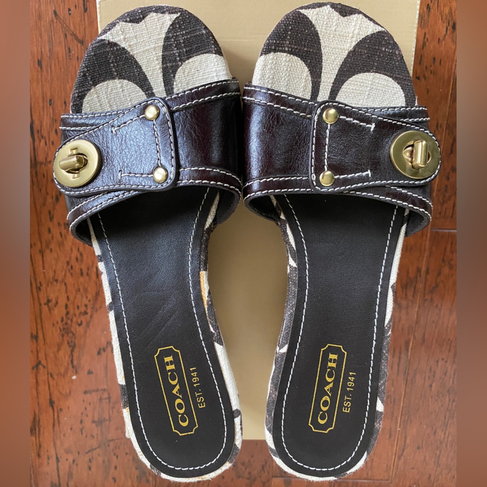 Coach Wedge Platform Sandals size 6.5. Brand new, never worn.